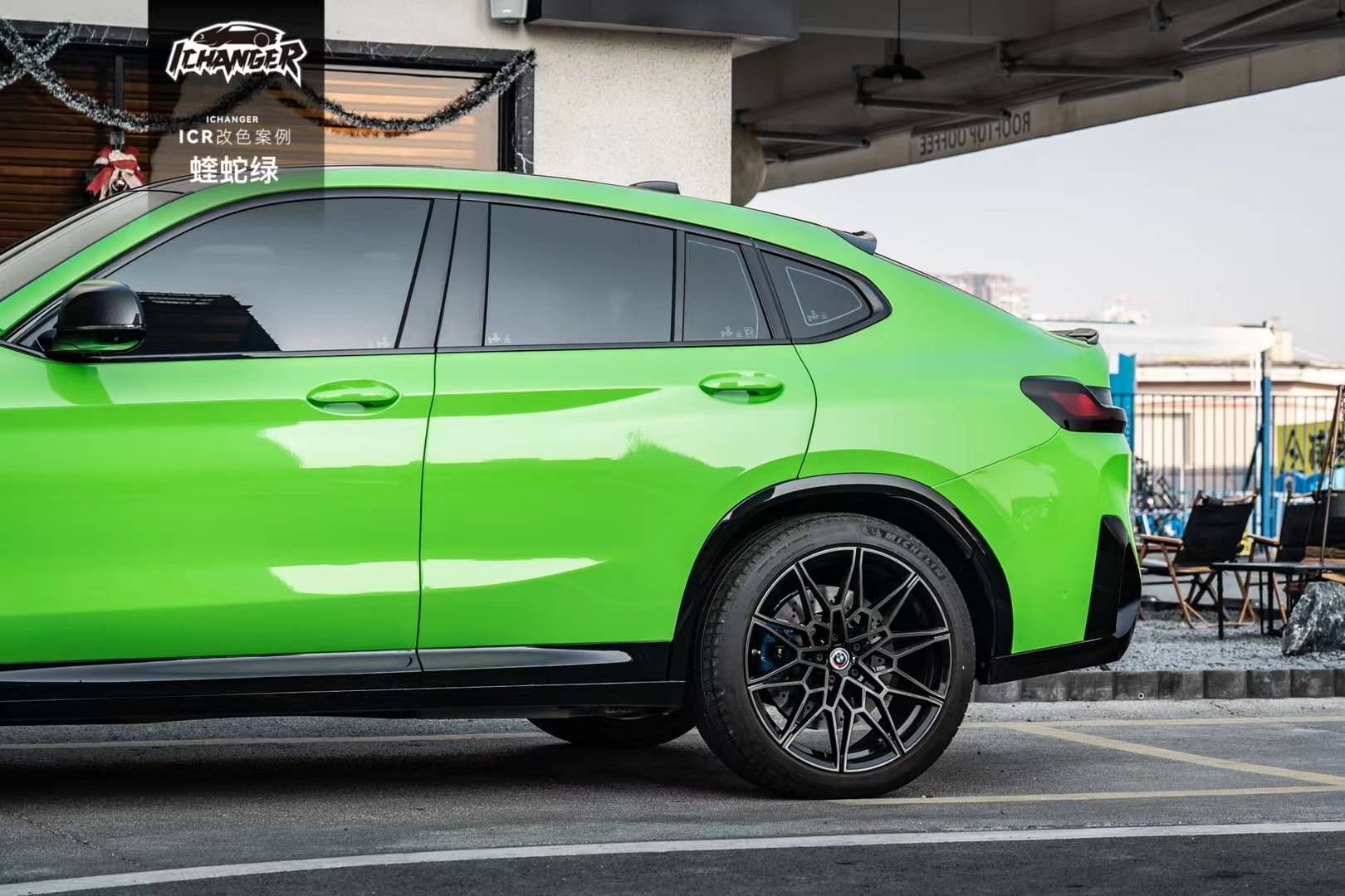 宝马x4-icr改色膜蝰蛇绿,高调而醒目的绿色_搜狐汽车_搜狐网