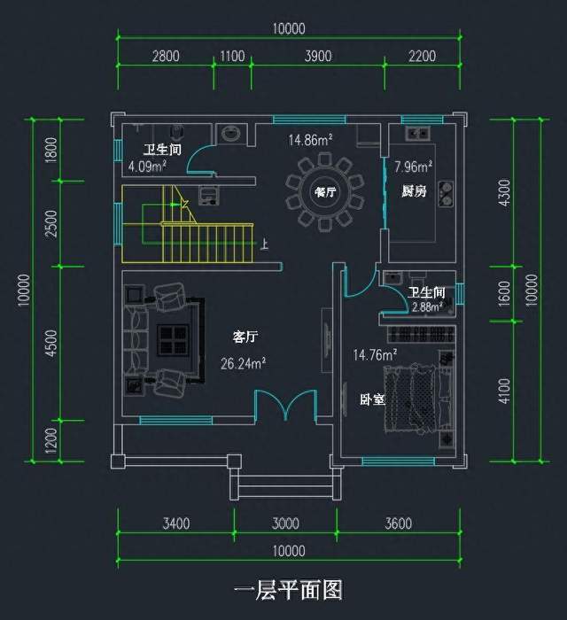 二楼房子平面图图片