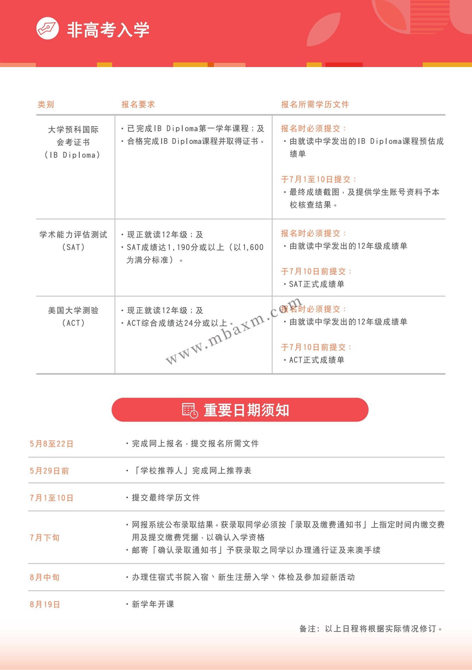 2024/2025澳门科技城市大学本科招生简章,附申请专业学费时间安排!