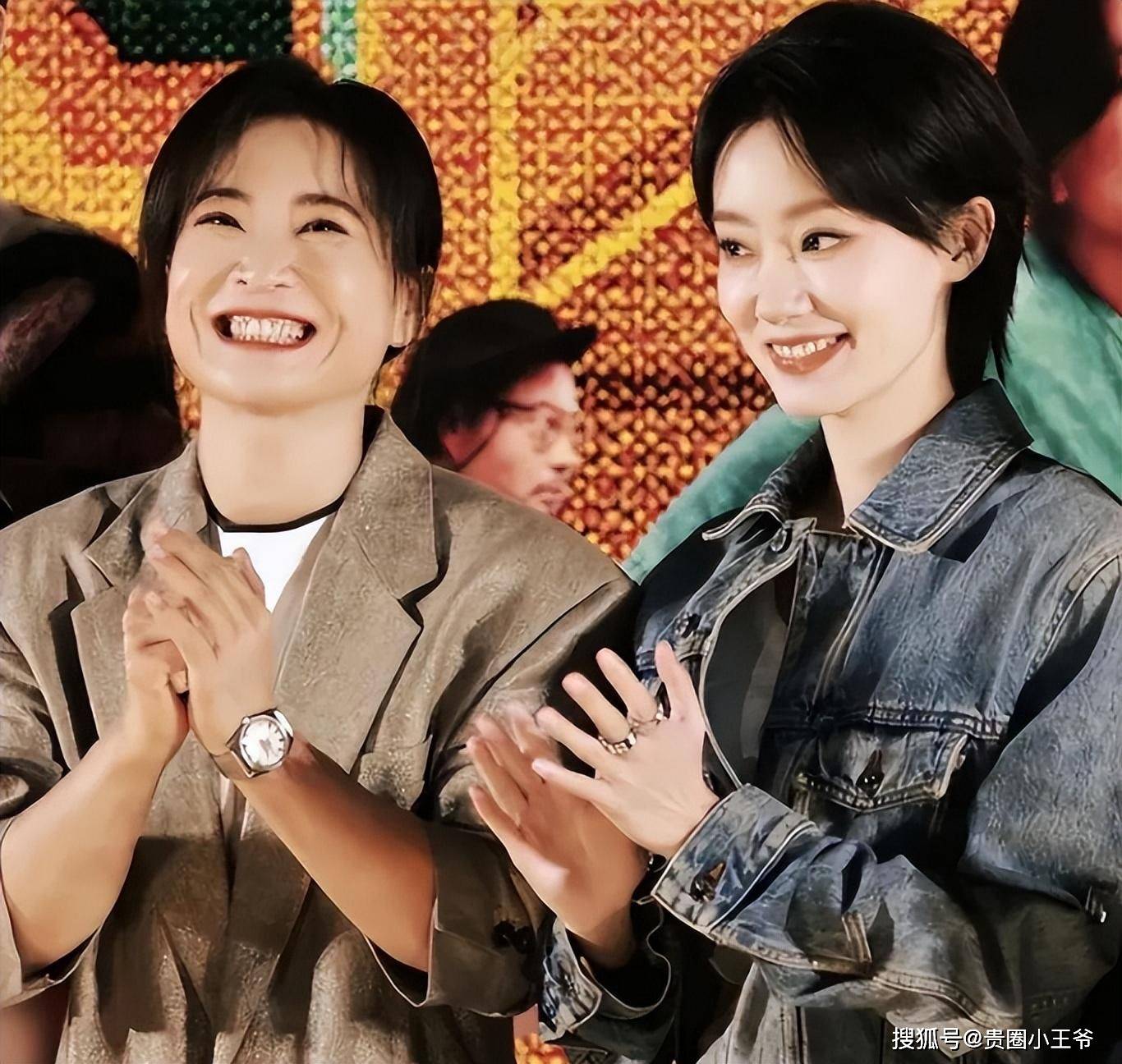 41岁贾玲和38岁张小斐同框,骨相老去和皮相老去的差距一目了然_时候