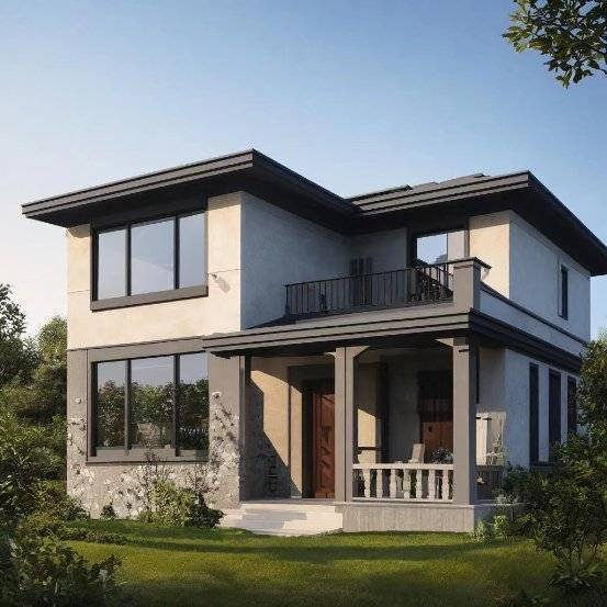 宜乐居重轻钢别墅的建筑核心是采用重轻钢结构,不仅极大地提高了房屋