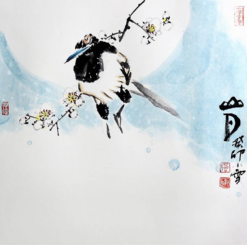 百鸟争鸣 --2024东北名家葛艳斌先生花鸟小品展_作品_创作_写意