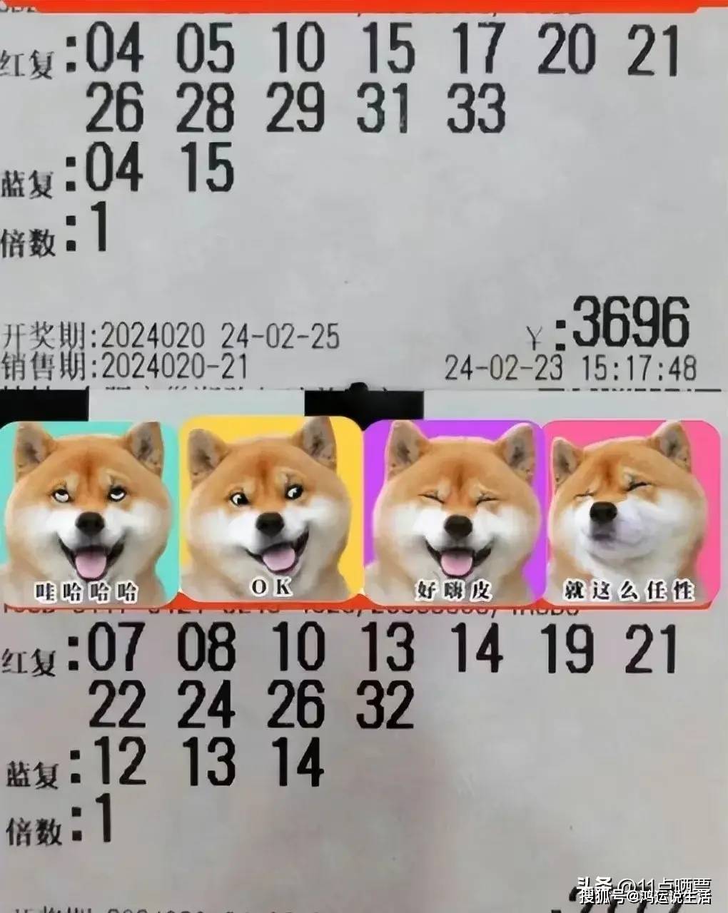 500倍清空奖池 7组万元票强势来袭,双色球24020期晒票祝福好运.