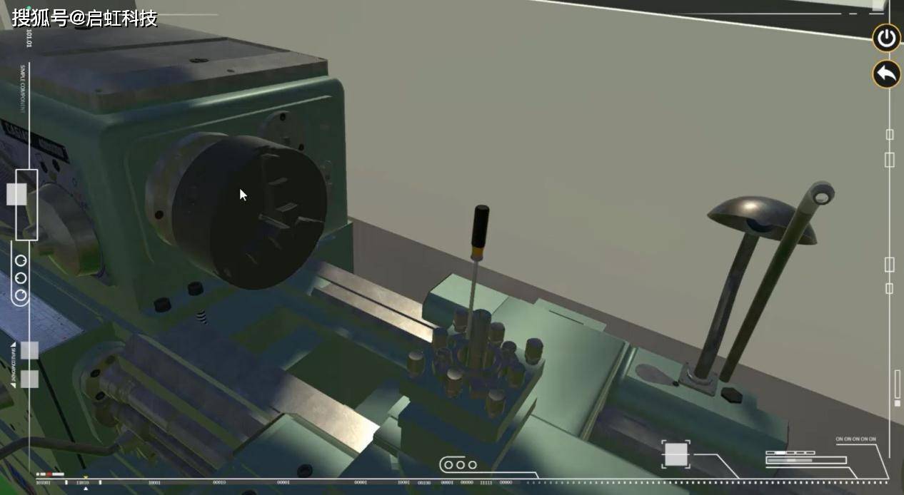 普通车床结构装调之简单部件 vr仿真软件_操作_模块_刀架