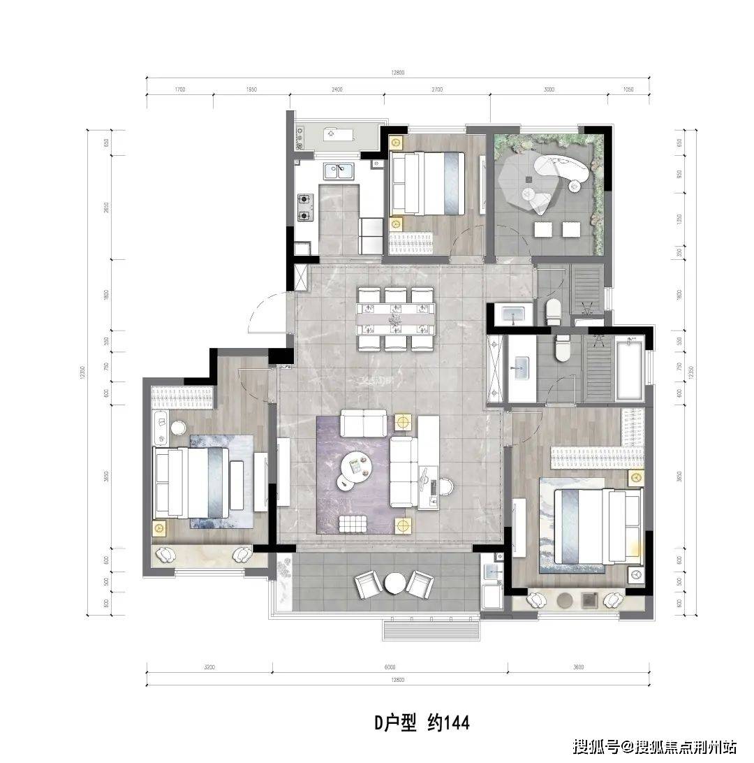 荣润晨熙府户型图图片