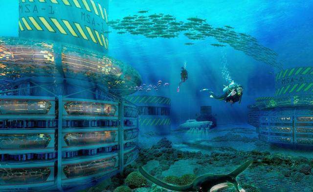 全球唯一的10星级酒店,位于深海之中,可与鱼群共眠_迪拜_海底_圆盘