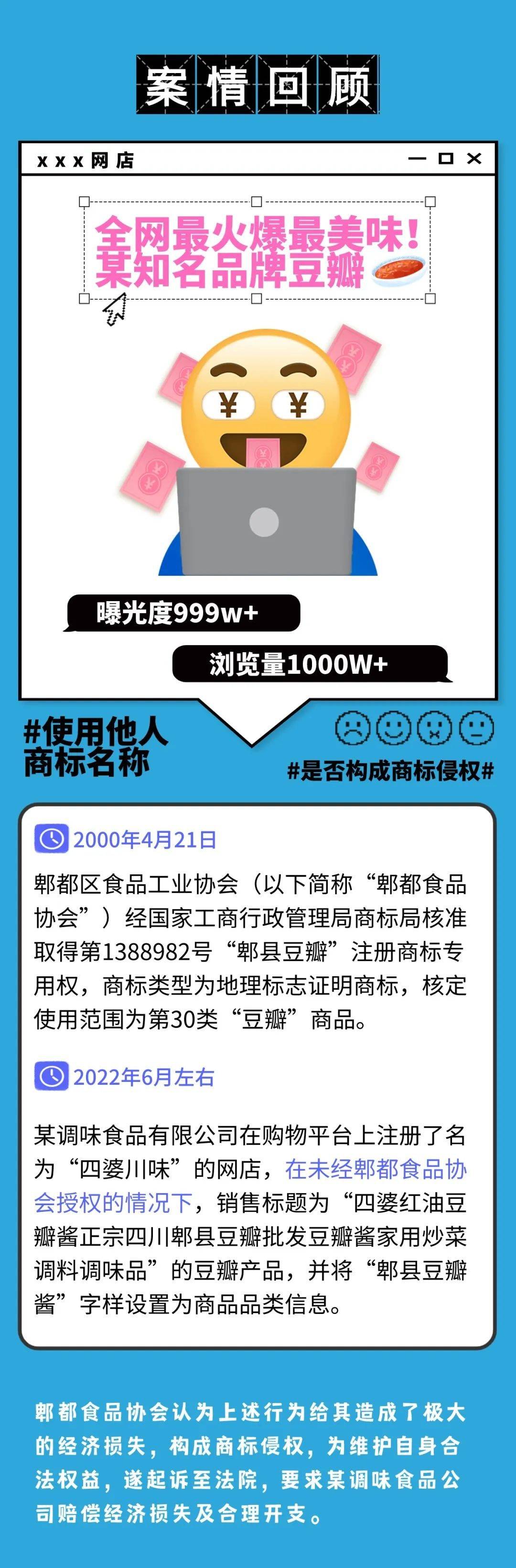 未经授权销售"郫县豆瓣"字样豆瓣产品构成侵权_商标_商品_赔偿