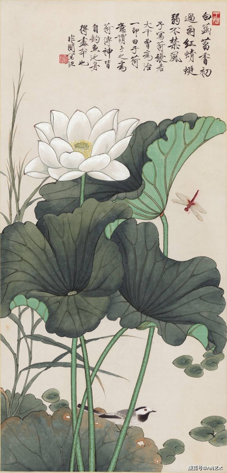 于非闇 荷花图于非闇 翠微红叶图部分高清作品欣赏于非闇的花鸟,神韵