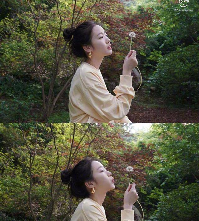 金高银诠释私服最美穿搭,宛如邻家少女,笑起来如沐春风_欧尼_带着