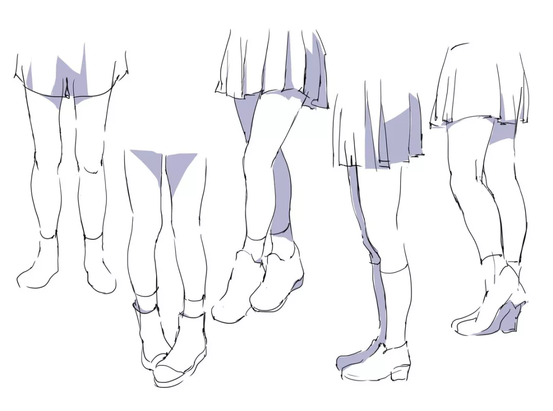 给你一学就会的腿部绘制技巧!_形状_肌肉_大腿