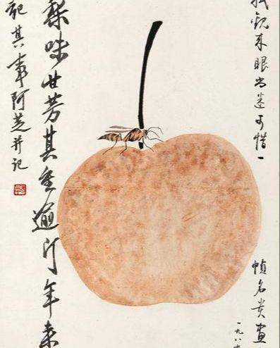 齐白石传人汤发周说,看马蜂画法即可_书画_艺术_真迹