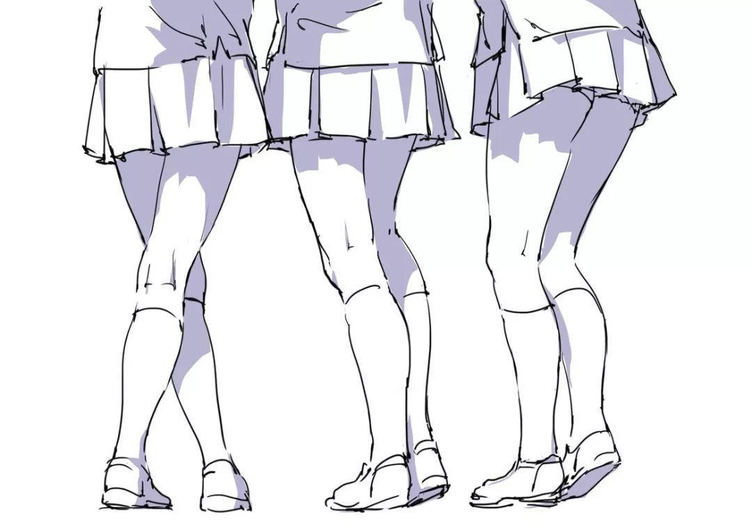 给你一学就会的腿部绘制技巧!_形状_肌肉_大腿