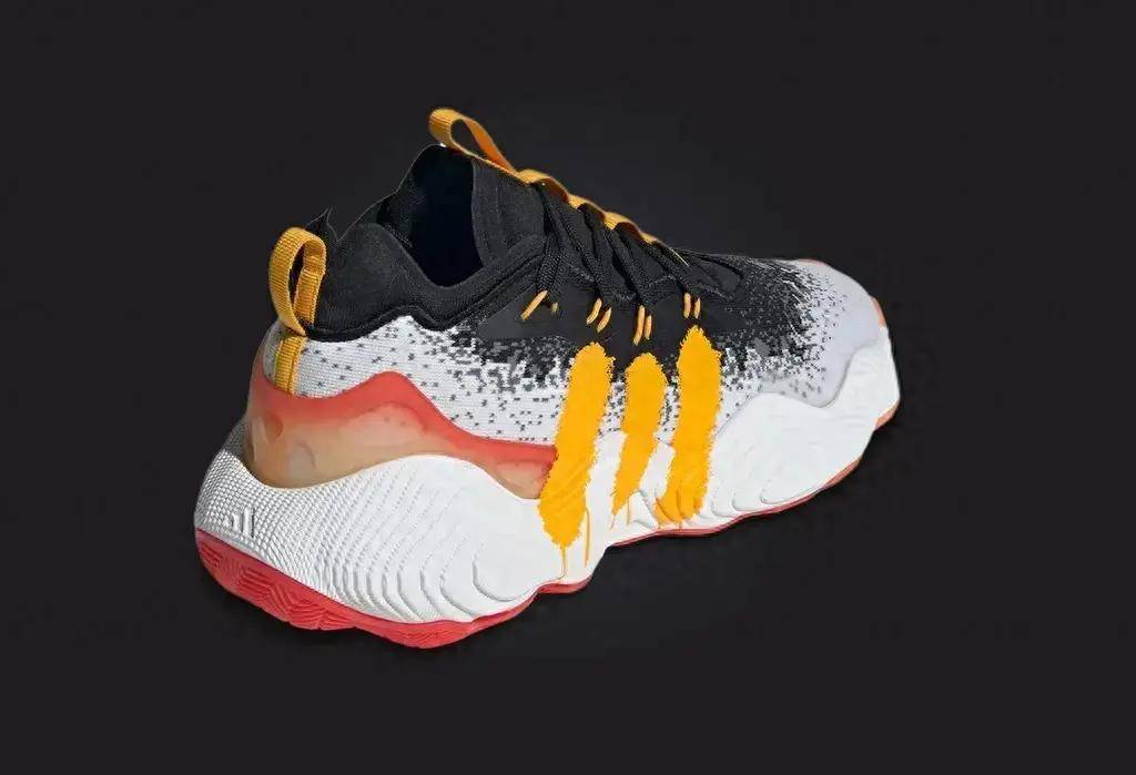 特雷杨签名鞋trae young 3"黑白黄"发布,融合了功能性和美学_白色