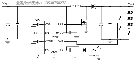 将3.7v 直流电升压到12v 给 led灯供电,使得光子嫩肤仪的功率更大.
