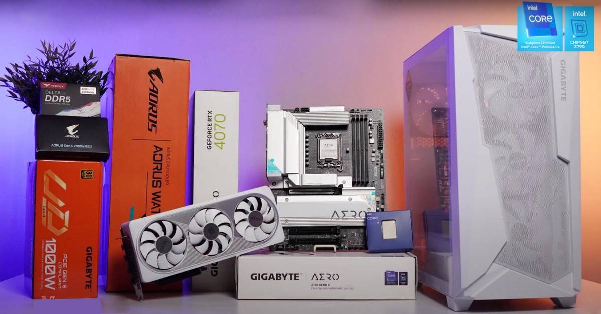 原创酷睿i9技嘉z790rtx4070aero装机黑白混搭的魅力谁能拒绝