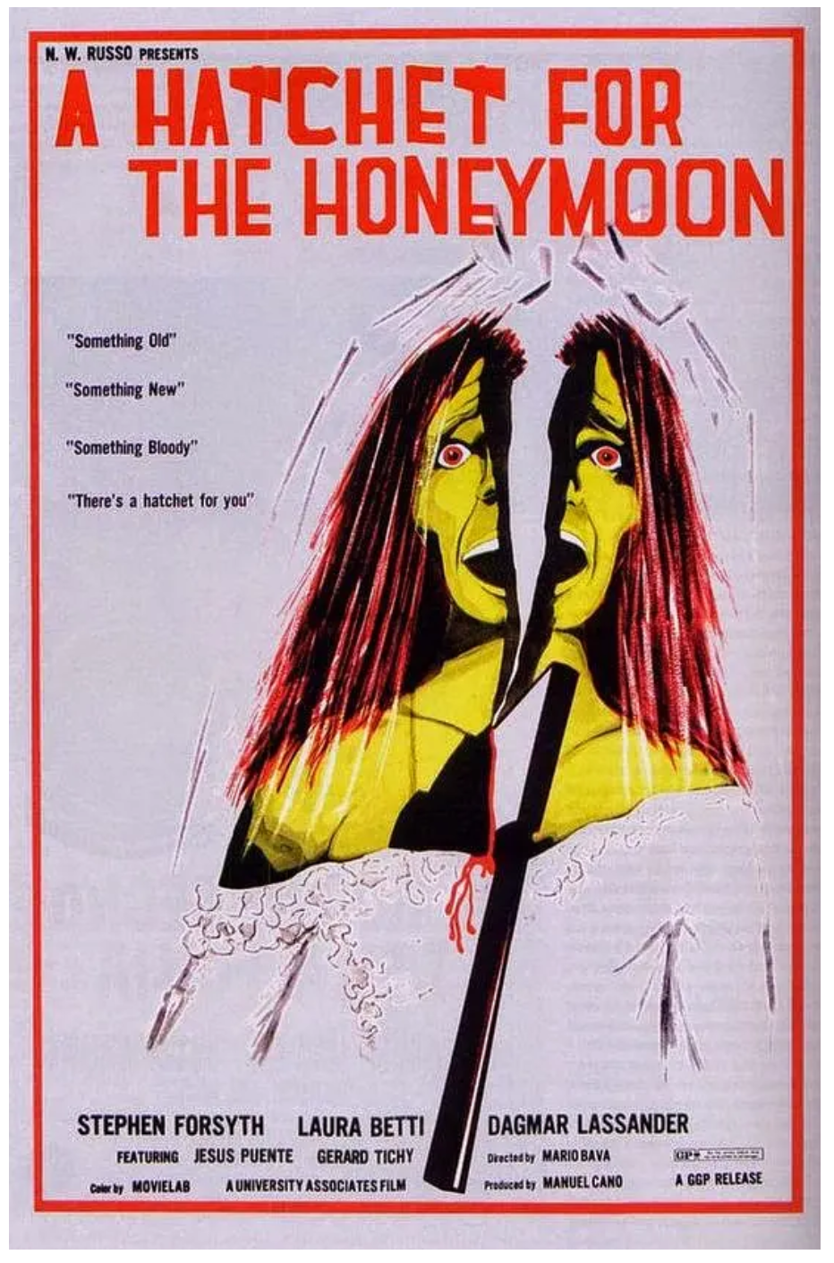 《蜜月屠刀》(hatchetfor the honeymoon),由意大利铅黄恐怖大师