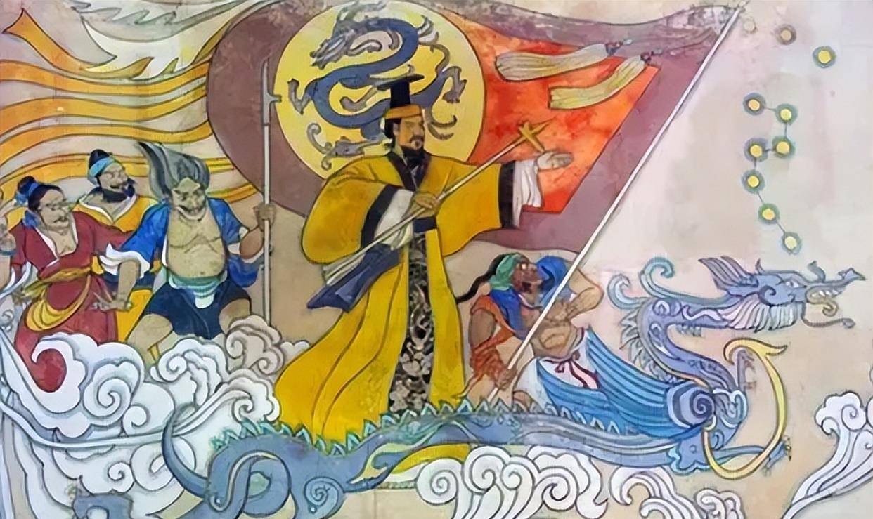 同时,把蚩尤的形象刻画在自己部队的军旗之上,鼓舞军队的士兵如同战神