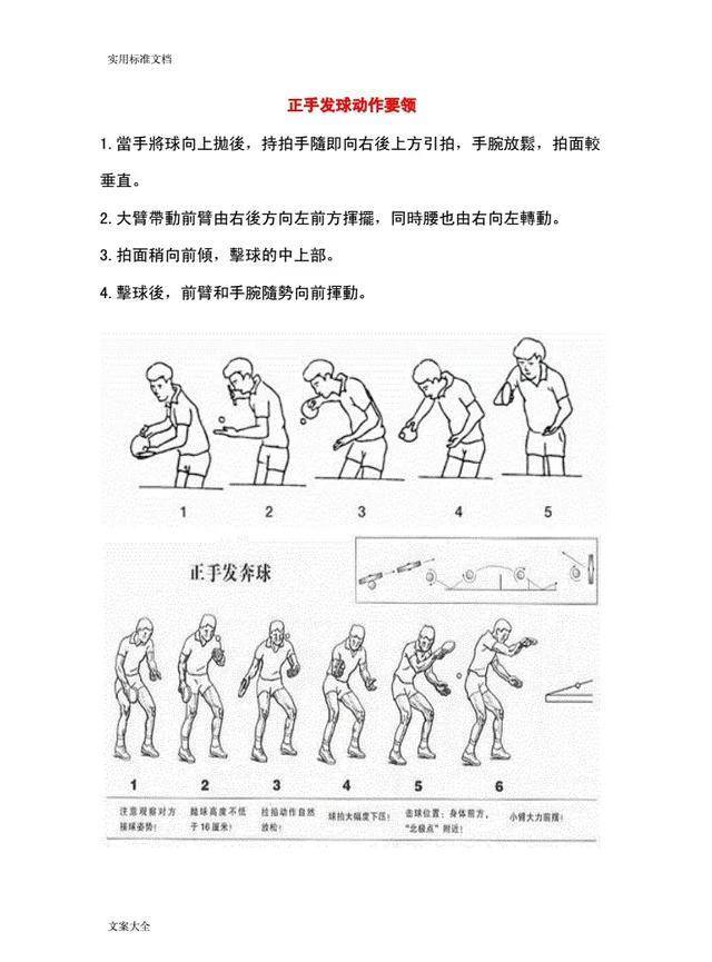 乒乓球正手推挡球图解图片