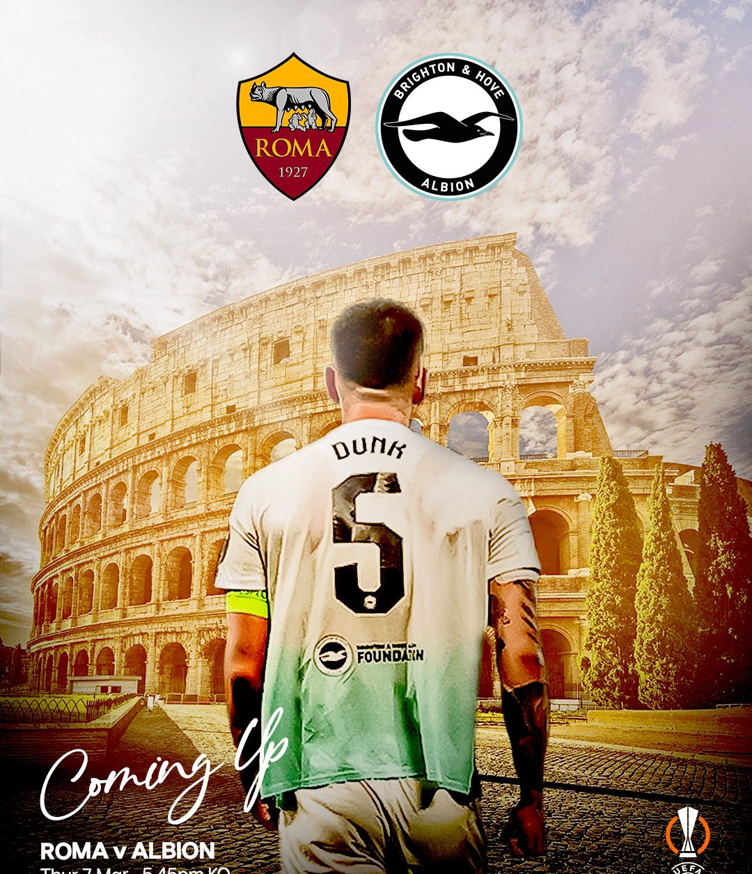 原创3月7日欧联杯罗马迎战布莱顿利物浦客战布拉格斯巴达