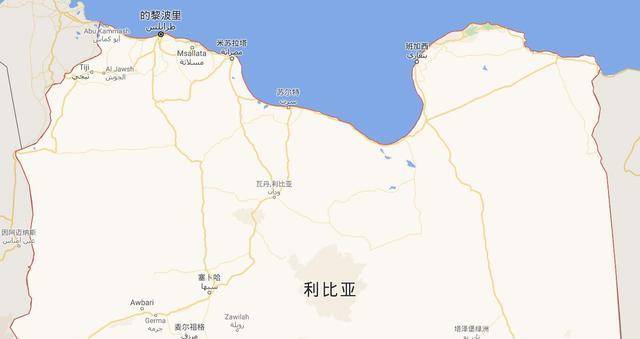 利比亚位于地中海南岸,与埃及,苏丹,乍得,尼日尔,阿尔及利亚跟突尼斯