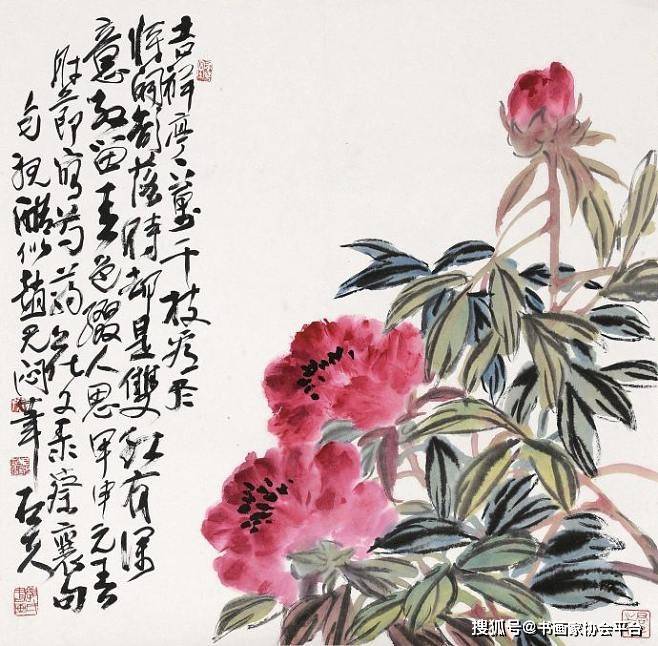 当代艺术家郭石夫百幅经典大写意花鸟画欣赏