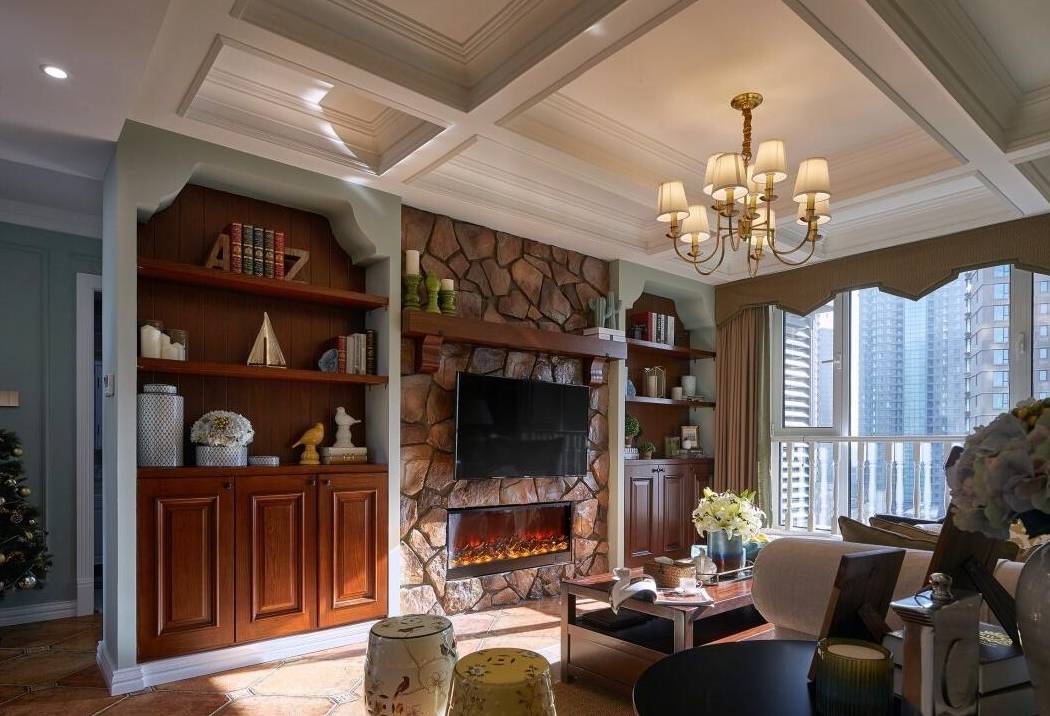 浓浓美式风装修,才花了20多万,大家都说值,晒晒!_效果_吊顶_餐厅