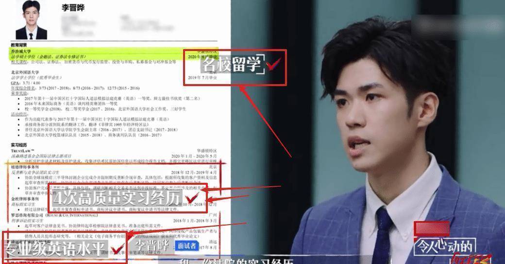 首先就是大家热议比较高的李晋晔了,这一位的面试表