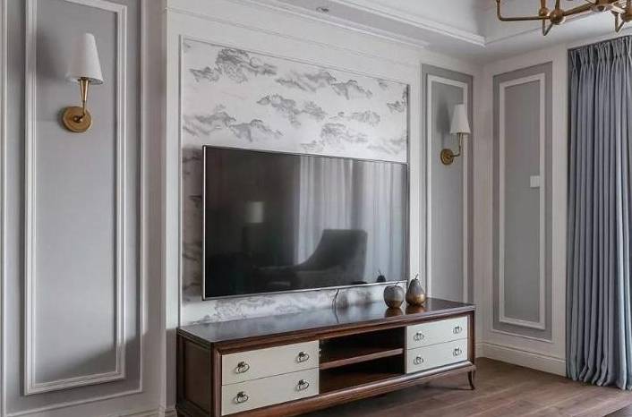 原创客厅电视墙不要装大理石了聪明人都喜欢用石膏线装修太实用了