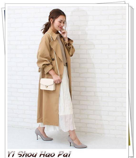 原创轻时尚女性的风衣搭配日系经典样板穿搭示范照着穿就够了