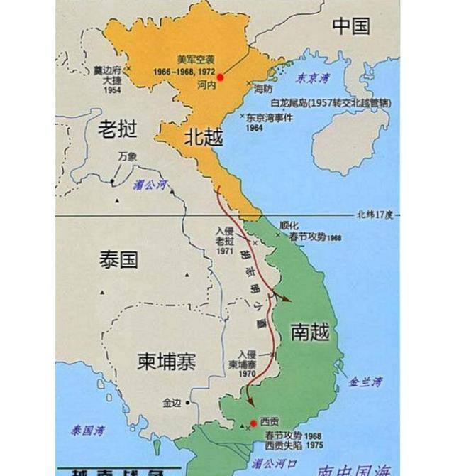 随后越南战争打响,苏联和中国给越南送去了大量的人力和物力支持.