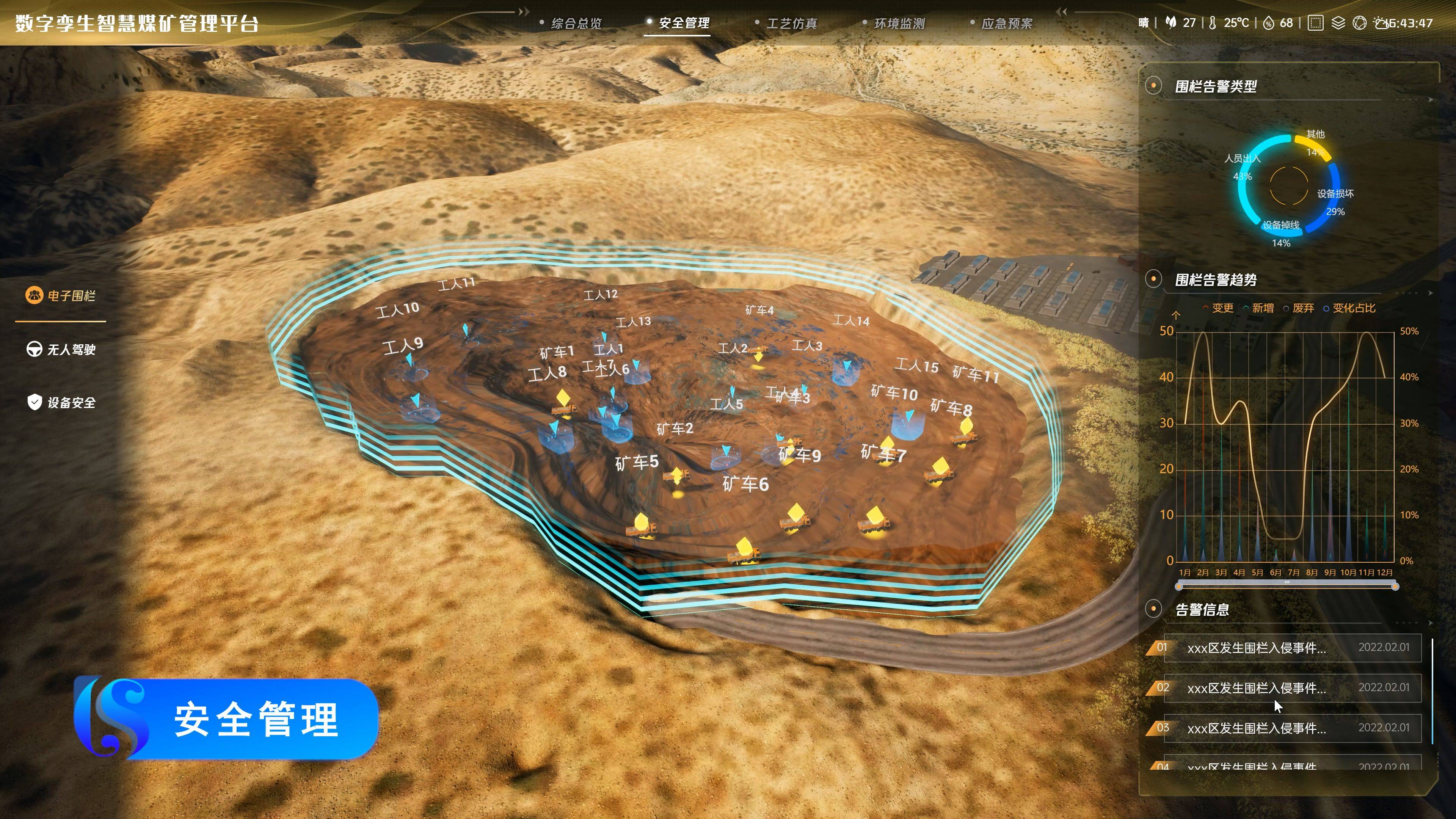 开源工程超经典实景三维数字孪生矿山智慧矿山解决方案