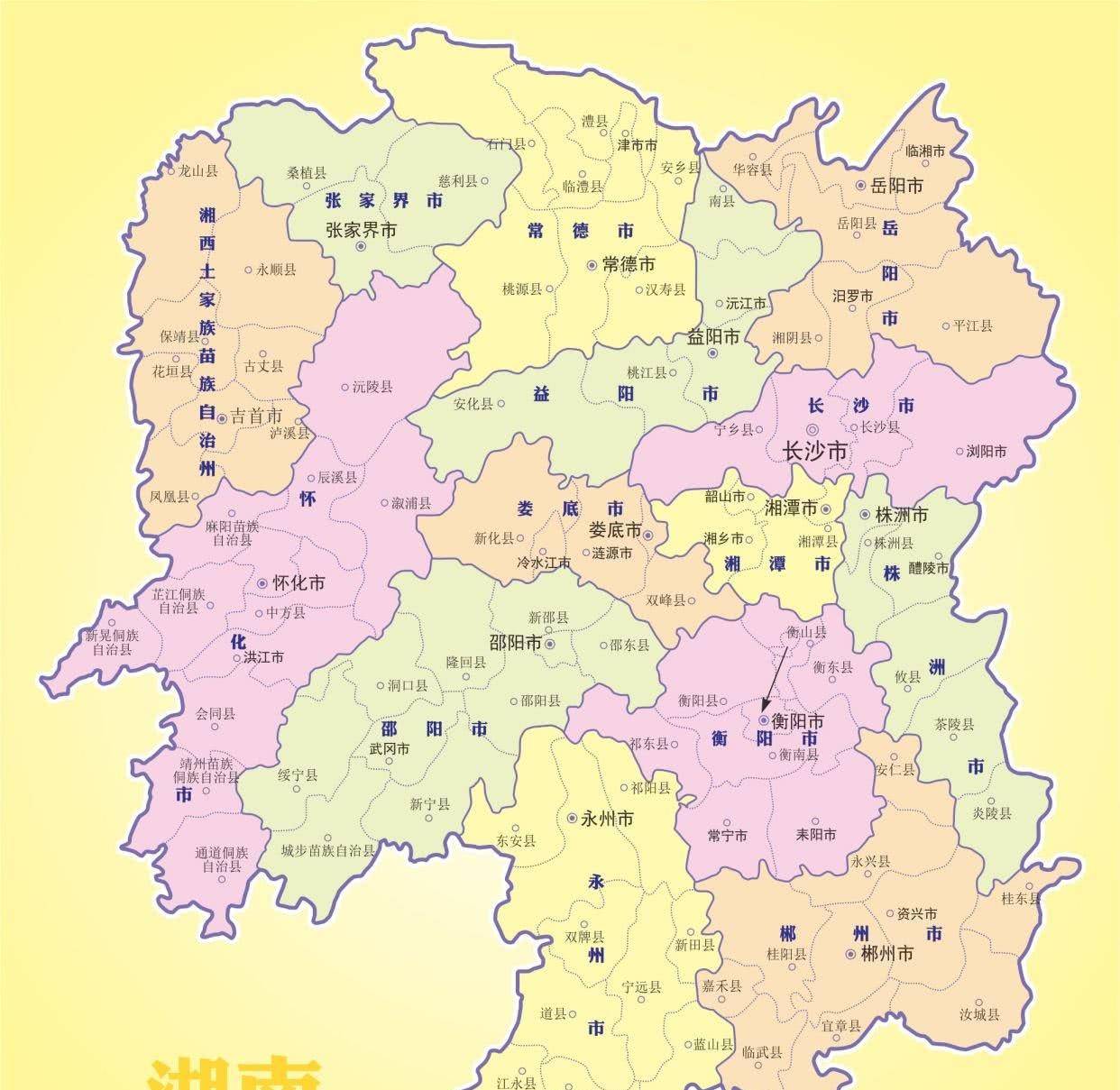 湖南省县域地图图片