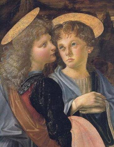 达芬奇很快就画好了,委罗基奥看了一眼达芬奇画的小天使,发现达芬奇对