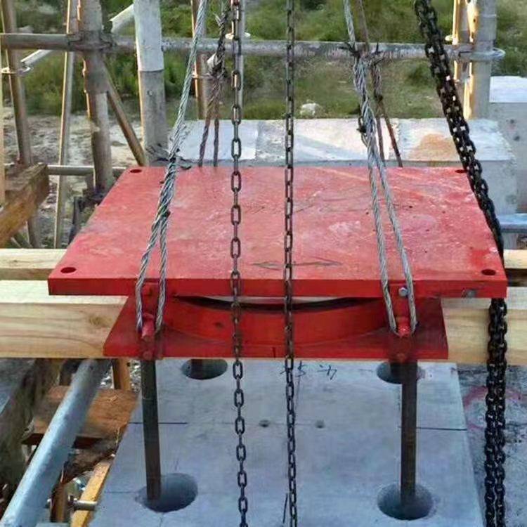 定制 网架抗震滑移球铰支座 钢结构单双向连廊球形弹性支座