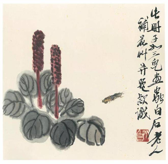 齐白石画工细草虫作品有代笔吗往下看就知齐白石传人齐良芷弟子汤发周