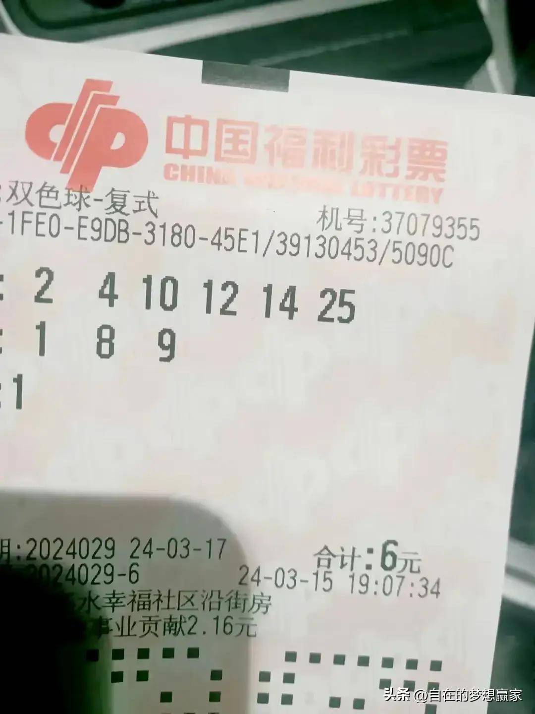 原创双色球24029期分析晒票关注二区的连号防三区断区2码定蓝