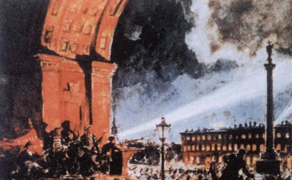 上图_ 十月革命 (1917年11月7日俄国苏维埃武装起义)苏维埃政府退出了