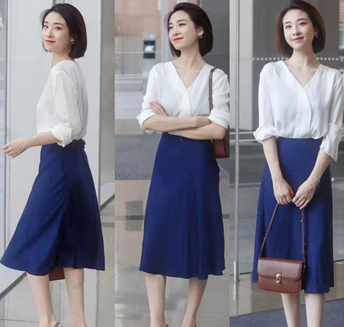 原创气质天花板衬衫高腰鱼尾裙温柔显女人味轻熟风稳稳拿捏