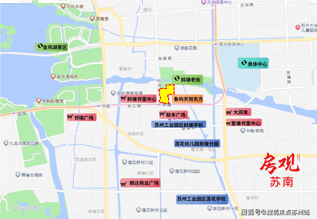 苏州园区小区地图图片