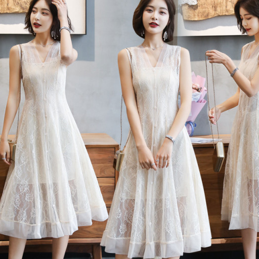今夏超火的欧根纱裙,轻薄透气有质感,上身比真丝还舒服_气质_连衣裙