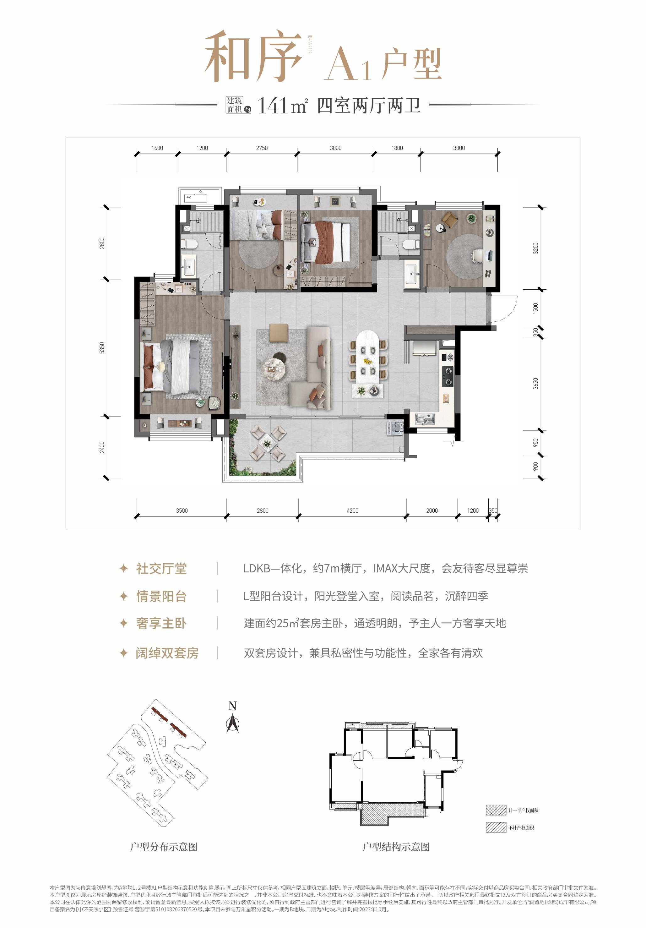 华润置地公馆户型图图片