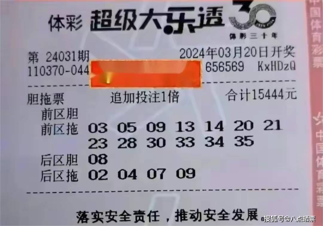 原创7组万元票强势来袭大乐透24031期最新晒票仅供欣赏