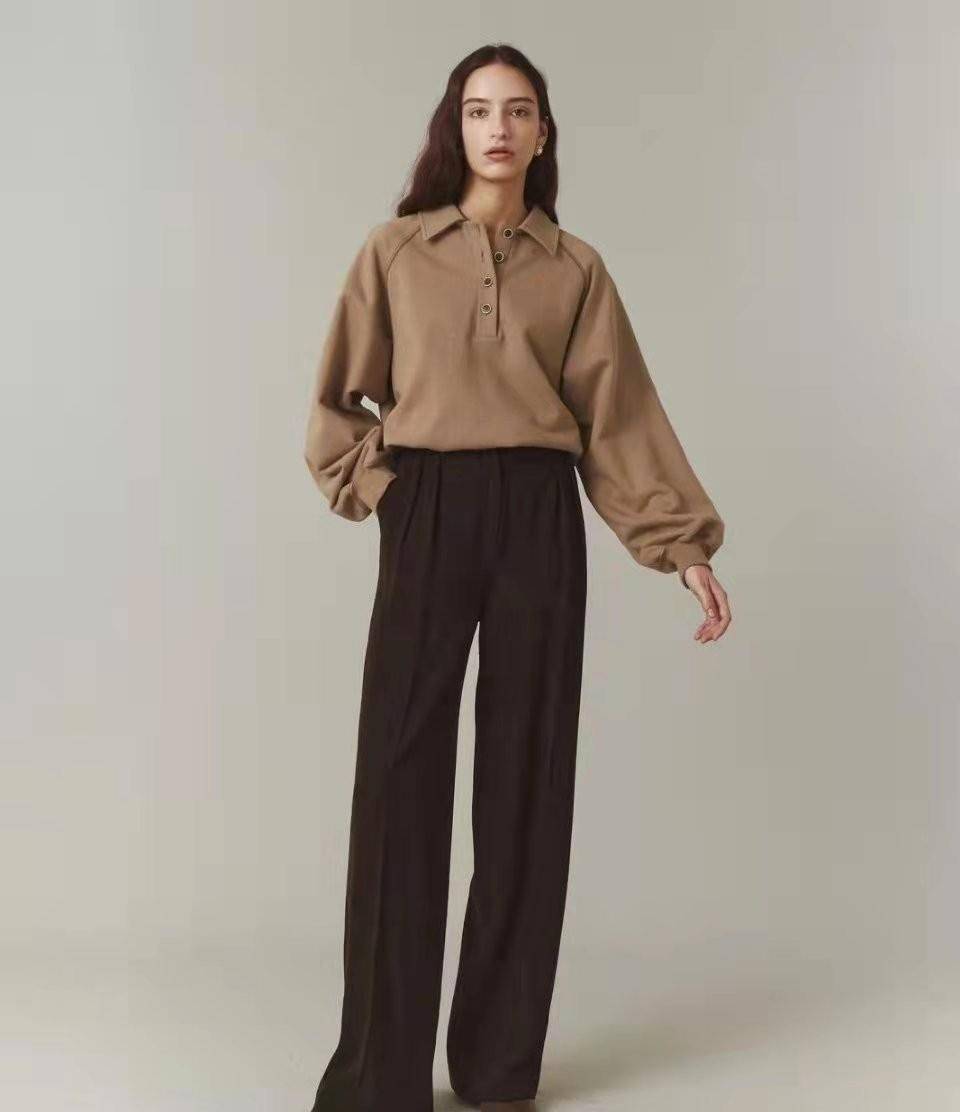 原创法式风配上臭脸秒变大片模特简约挡不住高级感太有风情了