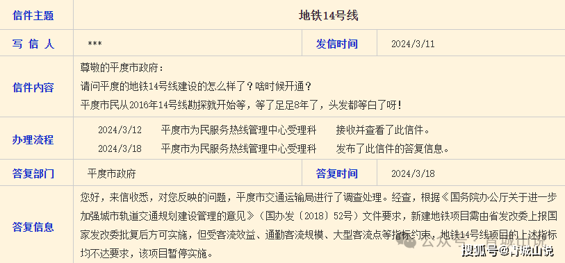 青岛地铁14号线暂停实施!_平度市_建设_客流