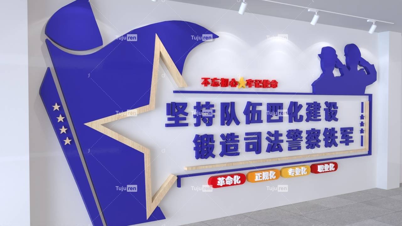 四化警察队伍建设文化墙模板素材