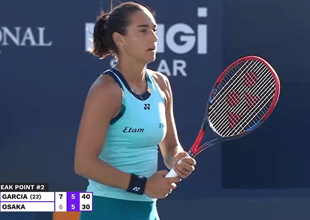 抢七大战,加西亚3-1开局,随后又6-2拿到了盘末点,大坂直美未能追上