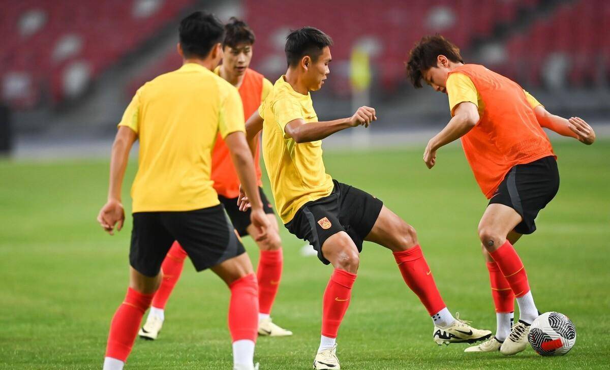 国足训练已经公开对新加坡的首发阵容王上源单后腰费南多首发