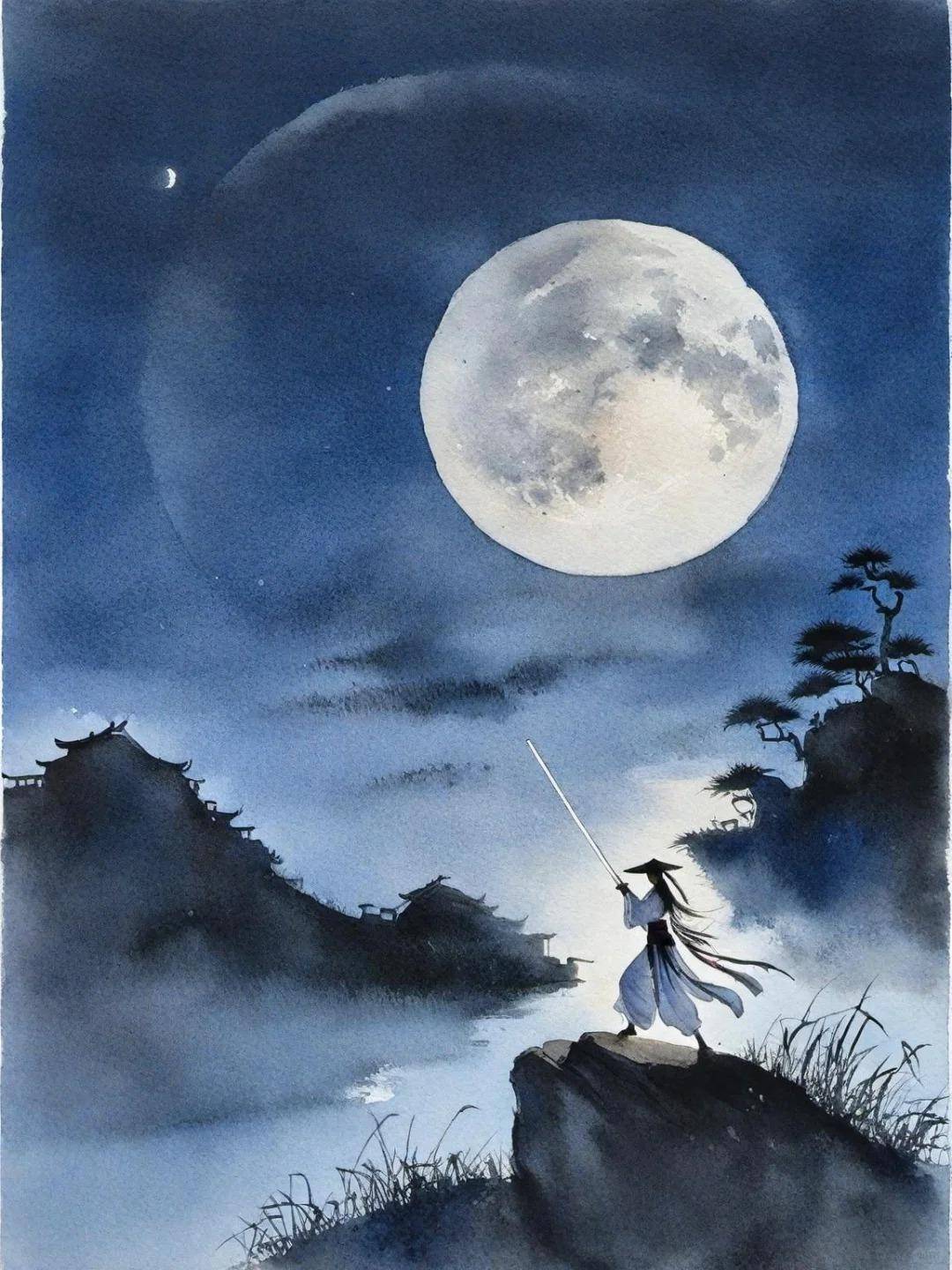 《鹊桥仙·夜闻杜鹃》茅屋檐下一片寂静,蓬窗里的灯火昏暗,春末