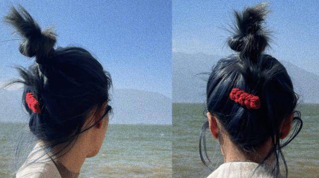 还记得天气没那么冷的时候,张雪迎录节目头发刚到肩膀的位置,现在居然