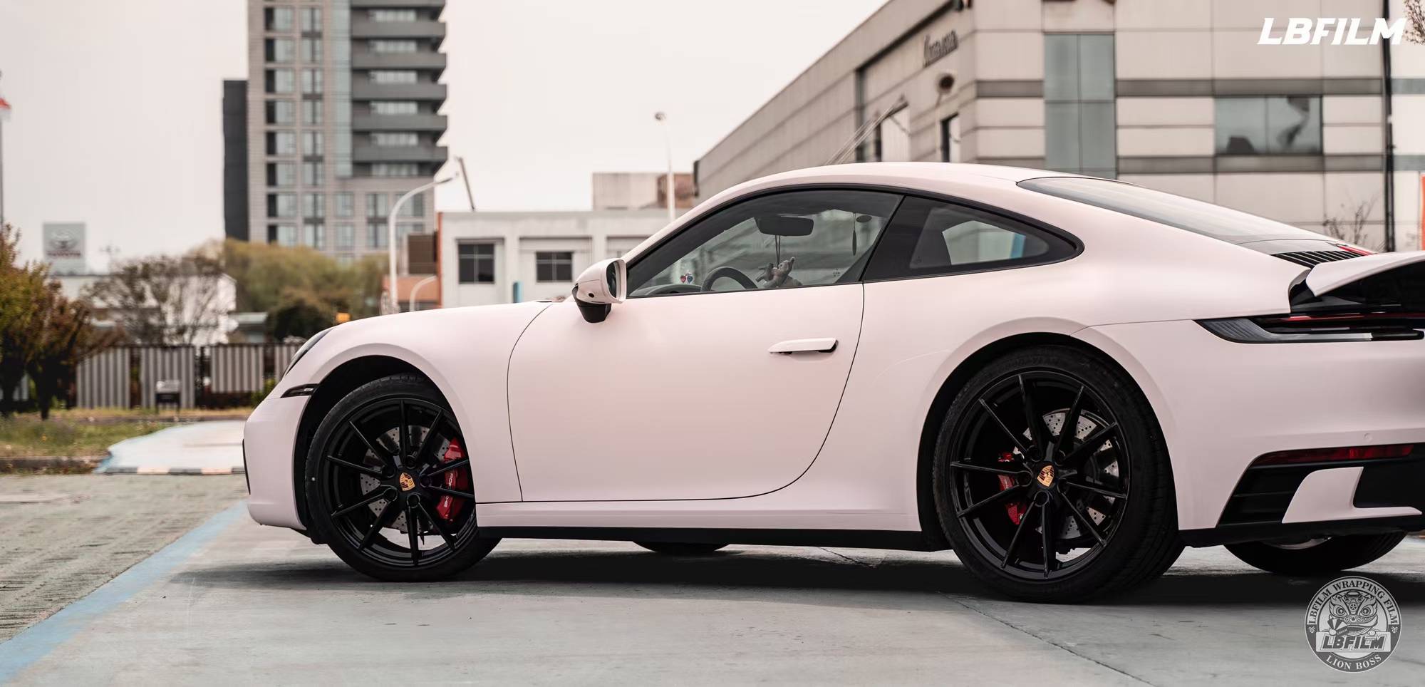 保时捷911-lb改色膜消光贝壳粉,粉色系天花板_搜狐汽车_搜狐网